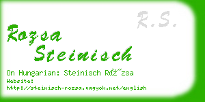 rozsa steinisch business card